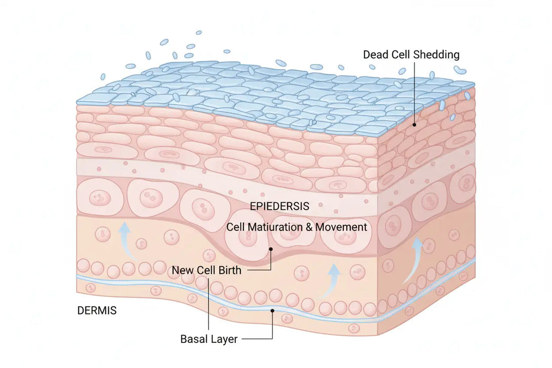🧬 Comprendre le Cycle de Renouvellement Cellulaire de la Peau - Retinight