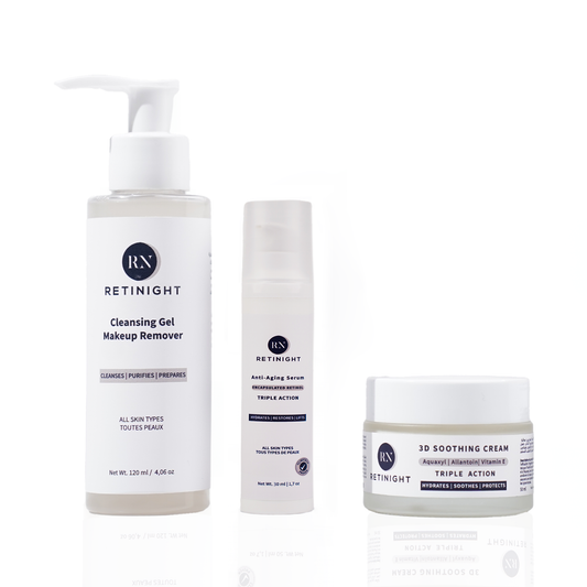 Trio Essentiel – Nettoyant + Sérum + Hydratant