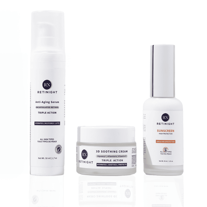 Pack Essentiel Retinight – Sérum Rétinol, Crème Apaisante & Écran Solaire Retinight